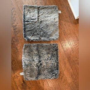 Lot of TWO Pottery Barn Faux Fur pillow covers 
18 x 18